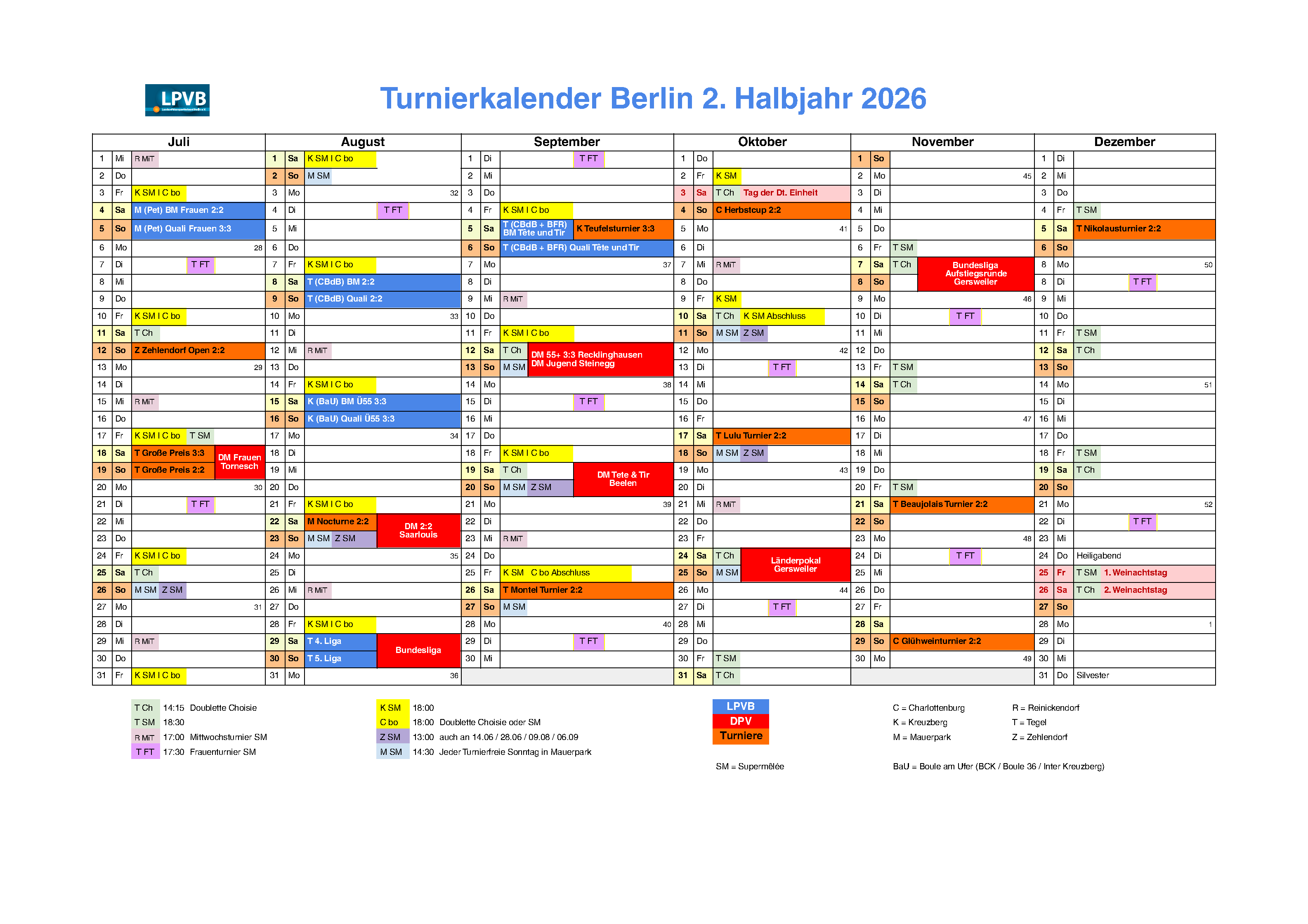 Turnierkalender 2026 Seite 2